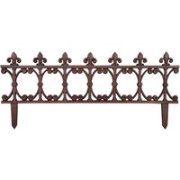 Beetzaun Beeteinfassung Gusseisen Antik-Braun 82x36cm Beetumrandung Ziergitter Beetzaun Beeteinfassung Gusseisen Antik-Braun 82x36cm Beetumrandung Ziergitter