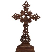 Kruzifix Standkruzifix Kreuz Gusseisen Antik-Stil Kirche Metall Edelrost 65cm Kruzifix Standkruzifix Kreuz Gusseisen Antik-Stil Kirche Metall Edelrost 65cm
