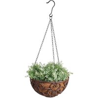 Rustikale Blumenschale Pflanzschale zum Aufhängen Gusseisen mit Kette Ø30cm Rustikale Blumenschale Pflanzschale zum Aufhängen Gusseisen mit Kette Ø30cm