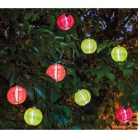 Solar Lichterkette Lampions 8 Stück Rot Gelb Pink Laternen Outdoor Garten Party Solar Lichterkette Lampions 8 Stück Rot Gelb Pink Laternen Outdoor Garten Party