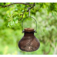 Wespenfalle Glas Taupe Braun zum Aufhängen Landhaus Insektenfalle Vintage-Stil 13cm Wespenfalle Glas Taupe Braun zum Aufhängen Landhaus Insektenfalle Vintage-Stil 13cm