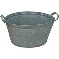 Zink Blumentopf Oval Zinkwanne mit Griffen Pflanztopf Zinktopf Antik-Stil 30,5 cm Zink Blumentopf Oval Zinkwanne mit Griffen Pflanztopf Zinktopf Antik-Stil 30,5 cm