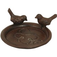 Vogeltränke Gusseisen Antik-Braun 2 Vögelchen Futterschale Rustikal 12cm Vogeltränke Gusseisen Antik-Braun 2 Vögelchen Futterschale Rustikal 12cm
