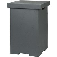 Happy Cocooning Beistelltisch für Gasflasche grau 410 x 410 x 620 mm Happy Cocooning Beistelltisch für Gasflasche grau 410 x 410 x 620 mm