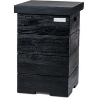 Happy Cocooning Beistelltisch Teak Black für Gasflasche schwarz 41 x 41 x 62 cm Happy Cocooning Beistelltisch Teak Black für Gasflasche schwarz 41 x 41 x 62 cm