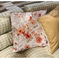 Outdoor Kissen Blumen Vintage Gartenkissen Wasserabweisend Weiß Beige 45x45cm Outdoor Kissen Blumen Vintage Gartenkissen Wasserabweisend Weiß Beige 45x45cm