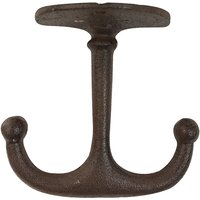 Deckenhaken Doppelhaken Wandhaken Wandhalterung Gusseisen Antik-Stil Braun Deckenhaken Doppelhaken Wandhaken Wandhalterung Gusseisen Antik-Stil Braun