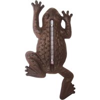 Gartentotalde Wandthermometer Frosch Garten Thermometer Gusseisen AntikStil Braun