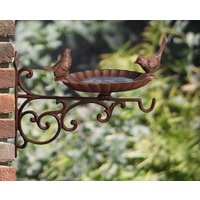 Vogeltränke Wandmontage Futterschale Vogelbad 2 Vögel Gusseisen Antik-Stil Vogeltränke Wandmontage Futterschale Vogelbad 2 Vögel Gusseisen Antik-Stil