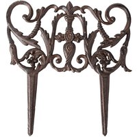 Beetzaun Beeteinfassung Gusseisen Antik-Braun 28x30cm Beetumrandung Ziergitter Beetzaun Beeteinfassung Gusseisen Antik-Braun 28x30cm Beetumrandung Ziergitter