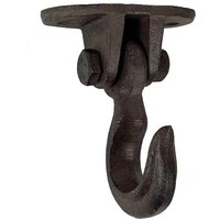 Deckenhaken schwingend Rustikal Wandhaken Gusseisen braun Antik-Stil Vintage Deckenhaken schwingend Rustikal Wandhaken Gusseisen braun Antik-Stil Vintage