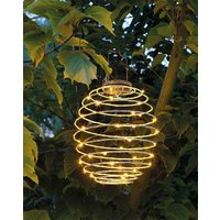 LED Lampion Solar Metall Spirale Schwarz Laterne zum Aufhängen Warmweiß Ø 16cm LED Lampion Solar Metall Spirale Schwarz Laterne zum Aufhängen Warmweiß Ø 16cm