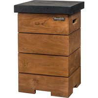 Happy Cocooning Beistelltisch Teak für Gasflasche schwarz 410 x 410 x 620 mm Happy Cocooning Beistelltisch Teak für Gasflasche schwarz 410 x 410 x 620 mm