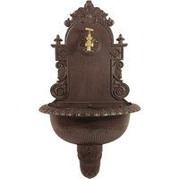Wandbrunnen Antik-Stil Waschbecken mit Wasserhahn Nostalgie Metall Braun Wandbrunnen Antik-Stil Waschbecken mit Wasserhahn Nostalgie Metall Braun