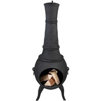 Terrassenofen Gusseisen Aztekenofen Terassenkamin mit Tragegriffen 152cm Terrassenofen Gusseisen Aztekenofen Terassenkamin mit Tragegriffen 152cm