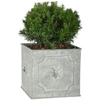 Pflanztopf Quadratisch Löwenkopf Pflanzkübel Eisen Grau Patiniert 24 cm Pflanztopf Quadratisch Löwenkopf Pflanzkübel Eisen Grau Patiniert 24 cm
