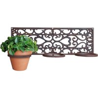 Blumentopfhalter 3er Gusseisen Antik-Braun Pflanzenhalter Wandtopfhalter Blumentopfhalter 3er Gusseisen Antik-Braun Pflanzenhalter Wandtopfhalter