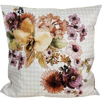 Outdoor Kissen Blumen Vintage-Stil Gartenkissen Wasserabweisend Weiß Beige 45x45cm Outdoor Kissen Blumen Vintage-Stil Gartenkissen Wasserabweisend Weiß Beige 45x45cm