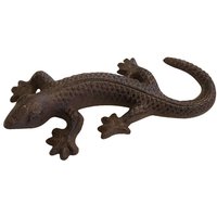 Dekofigur Gecko Eidechse Echse Briefbeschwerer Gusseisen Antik-Stil Braun Dekofigur Gecko Eidechse Echse Briefbeschwerer Gusseisen Antik-Stil Braun