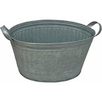 Zink Blumentopf Oval Zinkwanne mit Griffen Pflanztopf Zinktopf Antik-Stil 38 cm Zink Blumentopf Oval Zinkwanne mit Griffen Pflanztopf Zinktopf Antik-Stil 38 cm