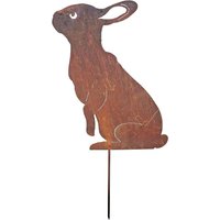 Gartenstecker Hase sitzend Rost Ostern Dekofigur Stecker Metall Edelrost Gartenstecker Hase sitzend Rost Ostern Dekofigur Stecker Metall Edelrost