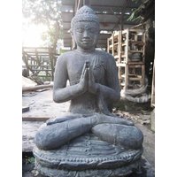 Buddha Figur 60 cm Groß Guss-Stein Rost Massiv Frostsicher Sitzend Gruß Garten Buddha Figur 60 cm Groß Guss-Stein Rost Massiv Frostsicher Sitzend Gruß Garten