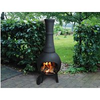 Terrassenofen Gusseisen Aztekenofen Terassenkamin Schwarz 104cm Terrassenofen Gusseisen Aztekenofen Terassenkamin Schwarz 104cm