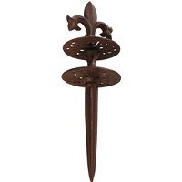 Umlenkrolle Gartenschlauch Lilien Schlauchführung Gusseisen Braun Antik-Stil Umlenkrolle Gartenschlauch Lilien Schlauchführung Gusseisen Braun Antik-Stil