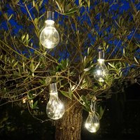 4 Stück Solar Glühbirne für Garten LED Klar Partyleuchten für Pavillon Partydeko 4 Stück Solar Glühbirne für Garten LED Klar Partyleuchten für Pavillon Partydeko