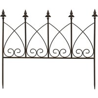 Beetzaun Metall Zum Stecken Beeteinfassung Beetumrandung Antik-Stil Braun 62cm Beetzaun Metall Zum Stecken Beeteinfassung Beetumrandung Antik-Stil Braun 62cm