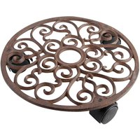 Pflanzenroller Blumentrolley Gusseisen Antik-Braun Blumenroller Pflanzentrolley Pflanzenroller Blumentrolley Gusseisen Antik-Braun Blumenroller Pflanzentrolley