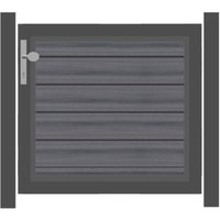 SYSTEM WPC PLATINUM Vorgartentor-Set in Grau Höhe 900mm Klinke DIN links ohne zum Einbetonieren Silber SYSTEM WPC PLATINUM Vorgartentor-Set in Grau Höhe 900mm Klinke DIN links ohne zum Einbetonieren Silber