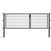 Gartentor Flex 6, 2-flg., Breite 3000 mm (1250/1750mm) 800 mm Verzinkt zum Einbetonieren Gartentor Flex 6, 2-flg., Breite 3000 mm (1250/1750mm) 800 mm Verzinkt zum Einbetonieren