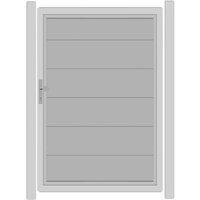 SYSTEM ALU XL Tor-Set in Silber Breite 1250mm Höhe 1800mm Klinke DIN links ohne zum Einbetonieren Silber SYSTEM ALU XL Tor-Set in Silber Breite 1250mm Höhe 1800mm Klinke DIN links ohne zum Einbetonieren Silber