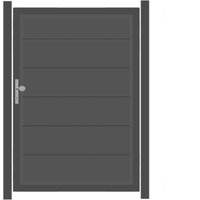 SYSTEM ALU XL Tor-Set in Anthrazit Breite 1250mm Höhe 1800mm Klinke DIN links ohne zum Einbetonieren Silber SYSTEM ALU XL Tor-Set in Anthrazit Breite 1250mm Höhe 1800mm Klinke DIN links ohne zum Einbetonieren Silber