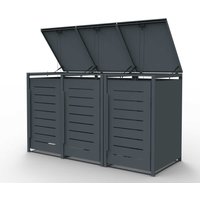 Metall Mülltonnenbox Genf 3-er Box Metall Mülltonnenbox Genf 3-er Box