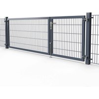 Kombitor Premium 8/6/8, 2-flg. asymmetrisch, Breite 3000mm 1000 mm RAL 6005 Moosgrün zum Einbetonieren Drücker Leiste mit Feststeller mit E-Öffner Kombitor Premium 8/6/8, 2-flg. asymmetrisch, Breite 3000mm 1000 mm RAL 6005 Moosgrün zum Einbetonieren Drücker Leiste mit Feststeller mit E-Öffner