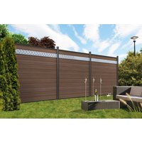 SYSTEM WPC Platinum Zaunfeld-Set, braun dunkelbraun SYSTEM WPC Platinum Zaunfeld-Set, braun dunkelbraun