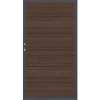 SYSTEM WPC Platinum XL Tor Braun Anthrazit Links SYSTEM WPC Platinum XL Tor Braun Anthrazit Links