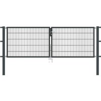 Gartentor Flex 8, 2-flg., Breite 3000 mm 800 mm RAL 7016 Anthrazitgrau zum Einbetonieren Gartentor Flex 8, 2-flg., Breite 3000 mm 800 mm RAL 7016 Anthrazitgrau zum Einbetonieren