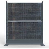 Solarzaun Breite 1750mm Zum Aufdübeln RAL 6005 Moosgrün mit Abdeckblech Solarzaun Breite 1750mm Zum Aufdübeln RAL 6005 Moosgrün mit Abdeckblech
