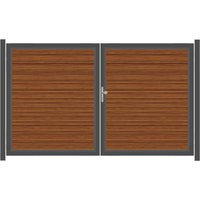 SYSTEM ALU PLUS Doppeltor-Set in Bambus Breite 3000mm Höhe 1800mm Links Klinke ohne zum Einbetonieren Manuell betrieben Silber SYSTEM ALU PLUS Doppeltor-Set in Bambus Breite 3000mm Höhe 1800mm Links Klinke ohne zum Einbetonieren Manuell betrieben Silber