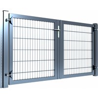 Gartentor „Universal“ Breite 2000 mm Füllung 868 800 mm RAL 7016 Anthrazitgrau 2000/ — mm zum Einbetonieren Gartentor „Universal“ Breite 2000 mm Füllung 868 800 mm RAL 7016 Anthrazitgrau 2000/ — mm zum Einbetonieren