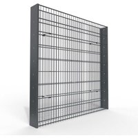 Gabione S20 mit 8/6/8 Doppelstabmatte Breite 1800mm 1200 mm RAL 7016 Anthrazitgrau RAL 7016 Anthrazitgrau Zum Aufdübeln Gabione S20 mit 8/6/8 Doppelstabmatte Breite 1800mm 1200 mm RAL 7016 Anthrazitgrau RAL 7016 Anthrazitgrau Zum Aufdübeln