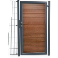 OptiGuard WPC, Füllung in Braun, Breite 1000mm 800 mm zum Einbetonieren Silber OptiGuard WPC, Füllung in Braun, Breite 1000mm 800 mm zum Einbetonieren Silber