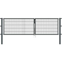 Gartentor Flex 8, 2-flg., Breite 3500 mm (1500/2000mm) 800 mm RAL 7016 Anthrazitgrau zum Einbetonieren Gartentor Flex 8, 2-flg., Breite 3500 mm (1500/2000mm) 800 mm RAL 7016 Anthrazitgrau zum Einbetonieren