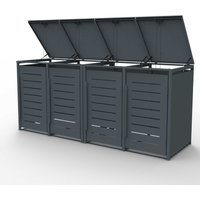 Metall Mülltonnenbox Genf 4-er Box Metall Mülltonnenbox Genf 4-er Box