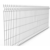 3D Einstabmattenzaun 2000mm Breite 4mm Drahtstärke 1230mm RAL 7016 Anthrazitgrau 3D Einstabmattenzaun 2000mm Breite 4mm Drahtstärke 1230mm RAL 7016 Anthrazitgrau