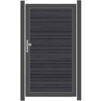 SYSTEM WPC PLATINUM XL Tor-Set in Anthrazit Höhe 1800mm DIN links Klinke Montageprofil zum Aufdübeln Anthrazit SYSTEM WPC PLATINUM XL Tor-Set in Anthrazit Höhe 1800mm DIN links Klinke Montageprofil zum Aufdübeln Anthrazit