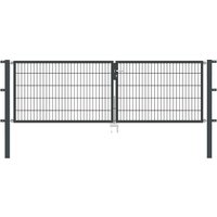 Gartentor Flex 8, 2-flg., Breite 3250 mm (1500/1750mm) 800 mm RAL 7016 Anthrazitgrau zum Einbetonieren Gartentor Flex 8, 2-flg., Breite 3250 mm (1500/1750mm) 800 mm RAL 7016 Anthrazitgrau zum Einbetonieren